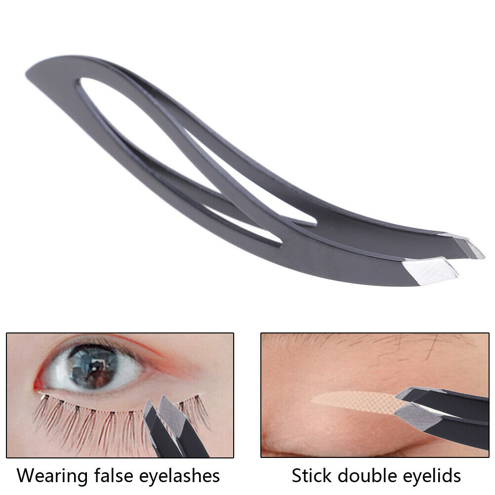 1Pc Stainless Steel Eyebrow Clips Eyebrow Tweezer Face Hair Beauty Slante.l8