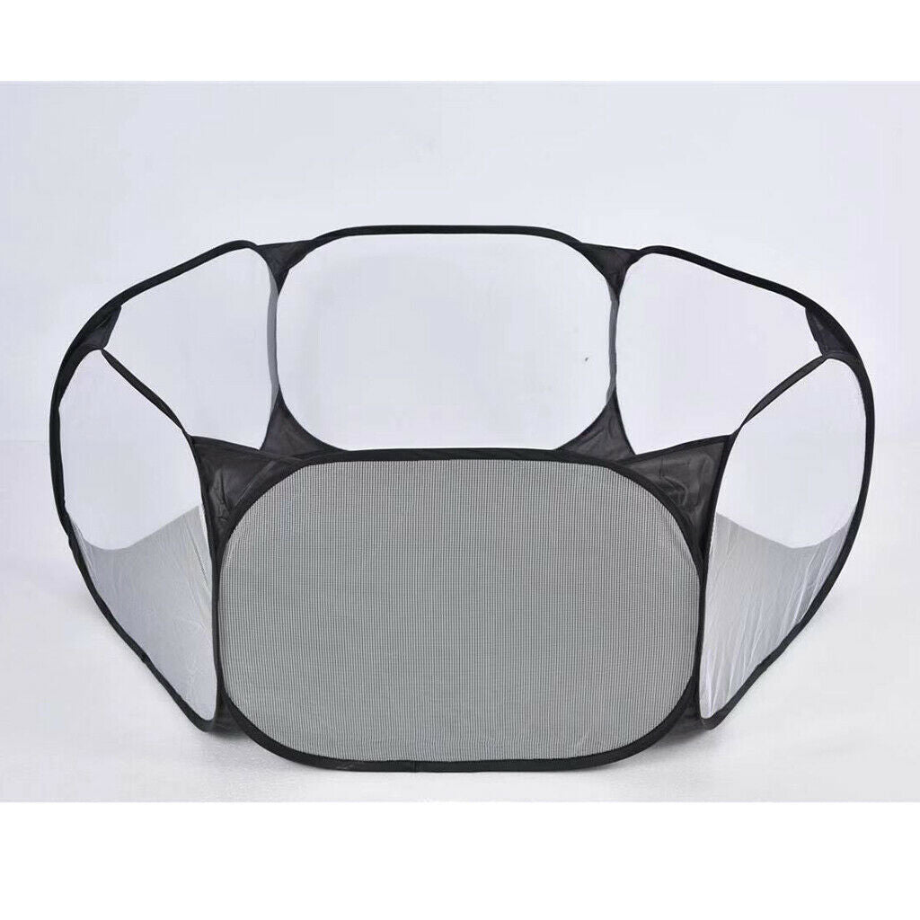 Small Pet Playpen Cage Hamster Rabbit Squirrel Indoor/Outdoor Black