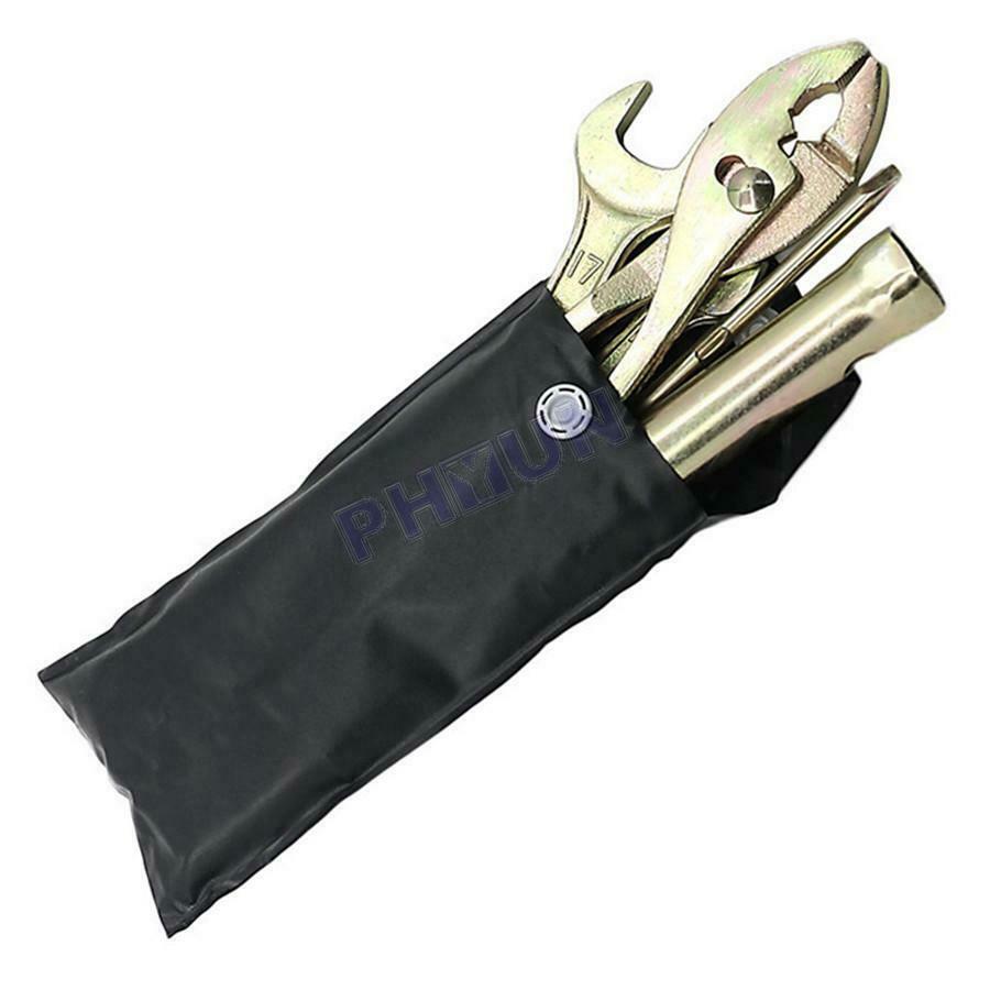 Motorcycle Spark Plug Spanner Wrench Socket Repair Tool Kit Portable Universal
