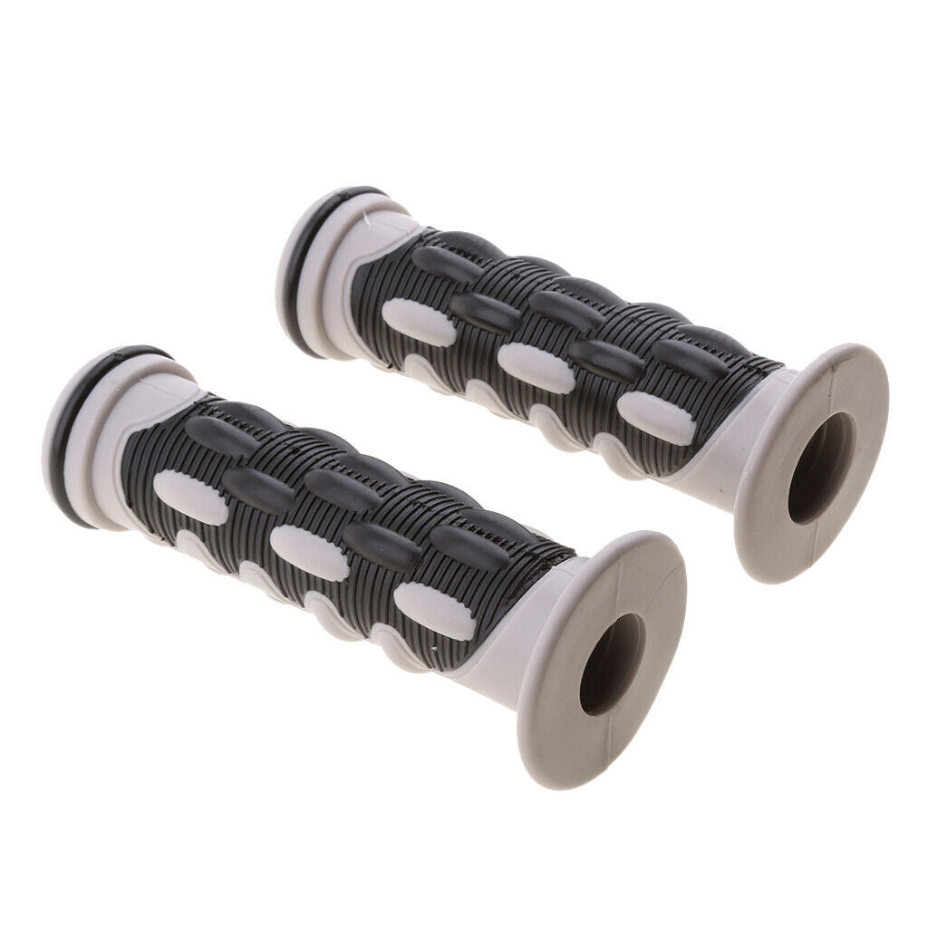 1 Pair 22mm Motorcycle Handlebar Rubber Gel Hand Grip Universal Black