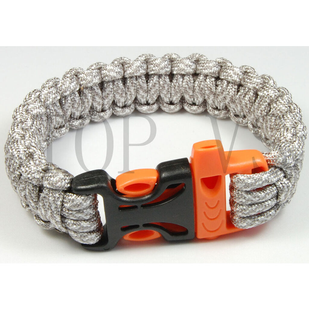 Paracord 550 Bracelets Buckle Camping Emergency Survival Tool Camping Whistle #4