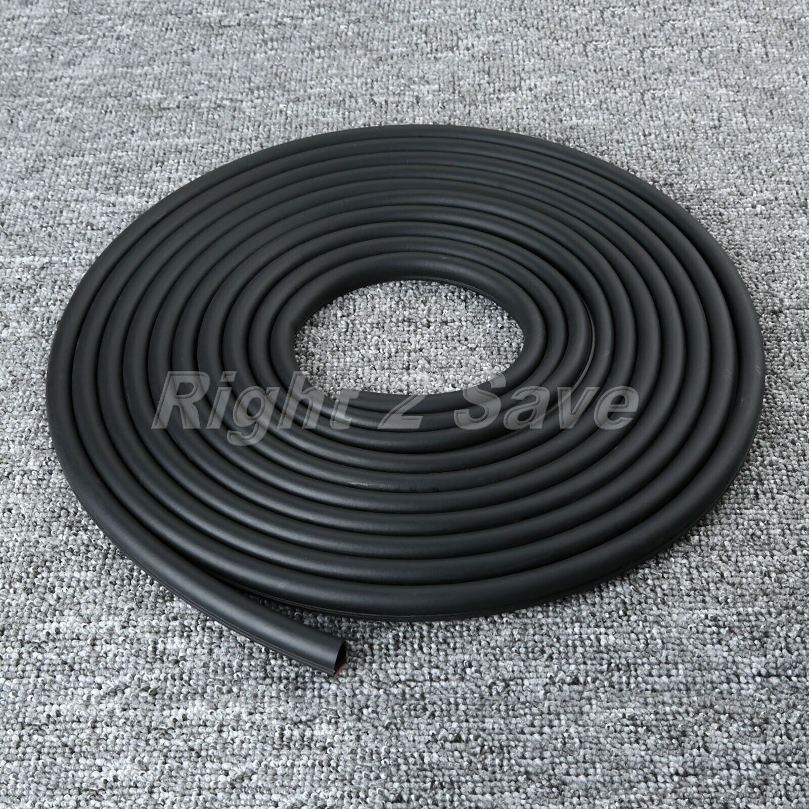 8M Small D-Shape Moulding Black Rubber Strip Car Door Edge Seal Weather-strip