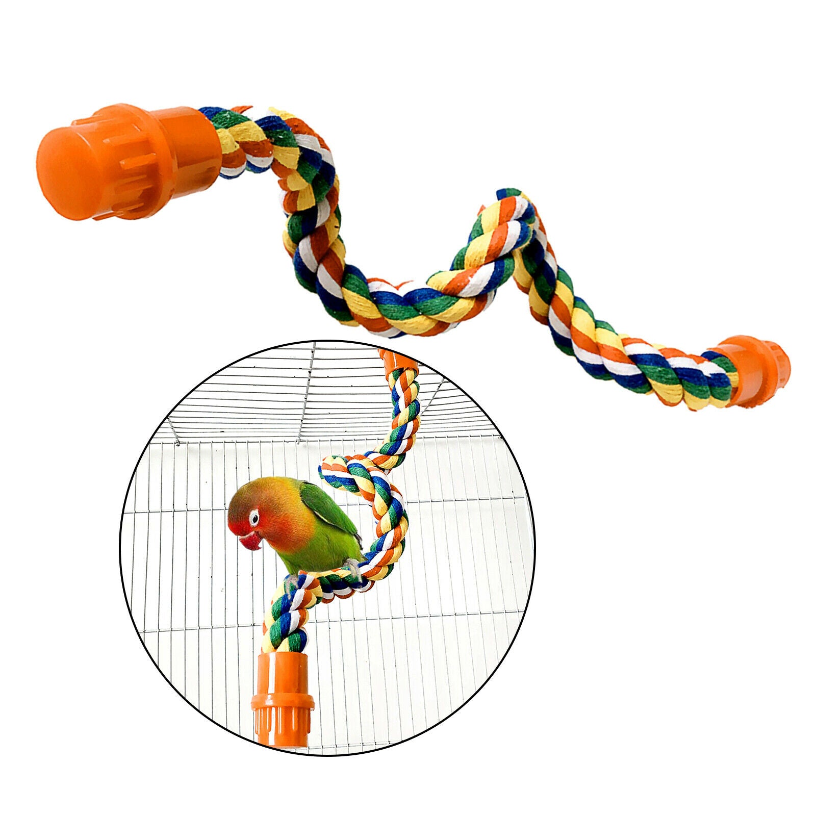 Bird Rope Perch Stand Bird Toys for Parrot Parakeet Macaw Supplies