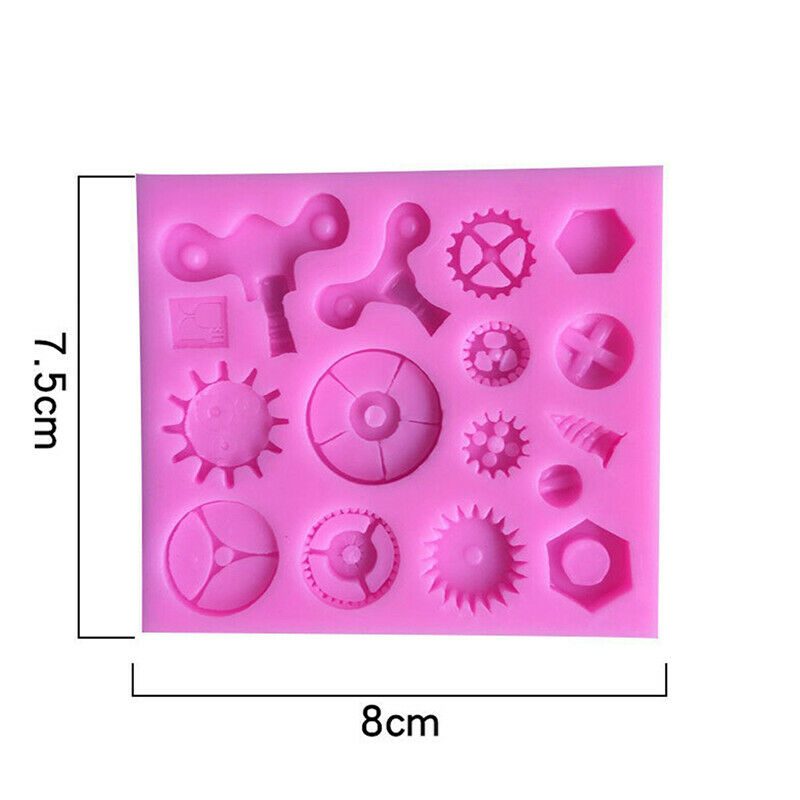 Mechanical Screw Gear Cake Border Fondant Cake Molds for Kitchen Baking T.l8