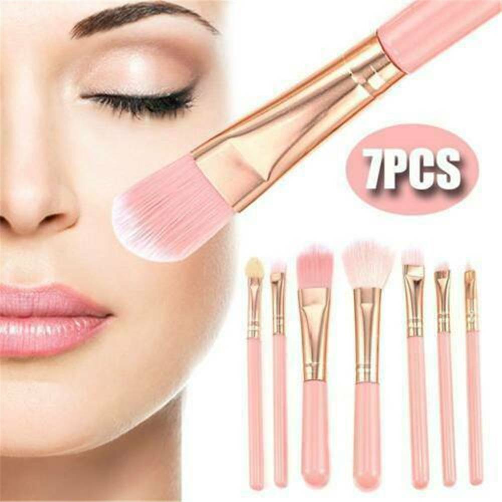 7Pcs Makeup Brushes Kit Powder Foundation Eyeshadow Eyeliner Lip Brush Set UK