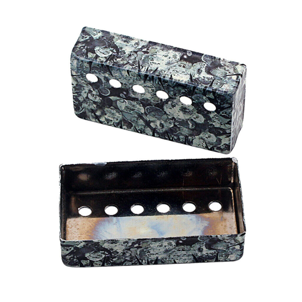 2pcs Retro Copper Electric Guitars Neck Bridge Pickup Covers Lids DIY