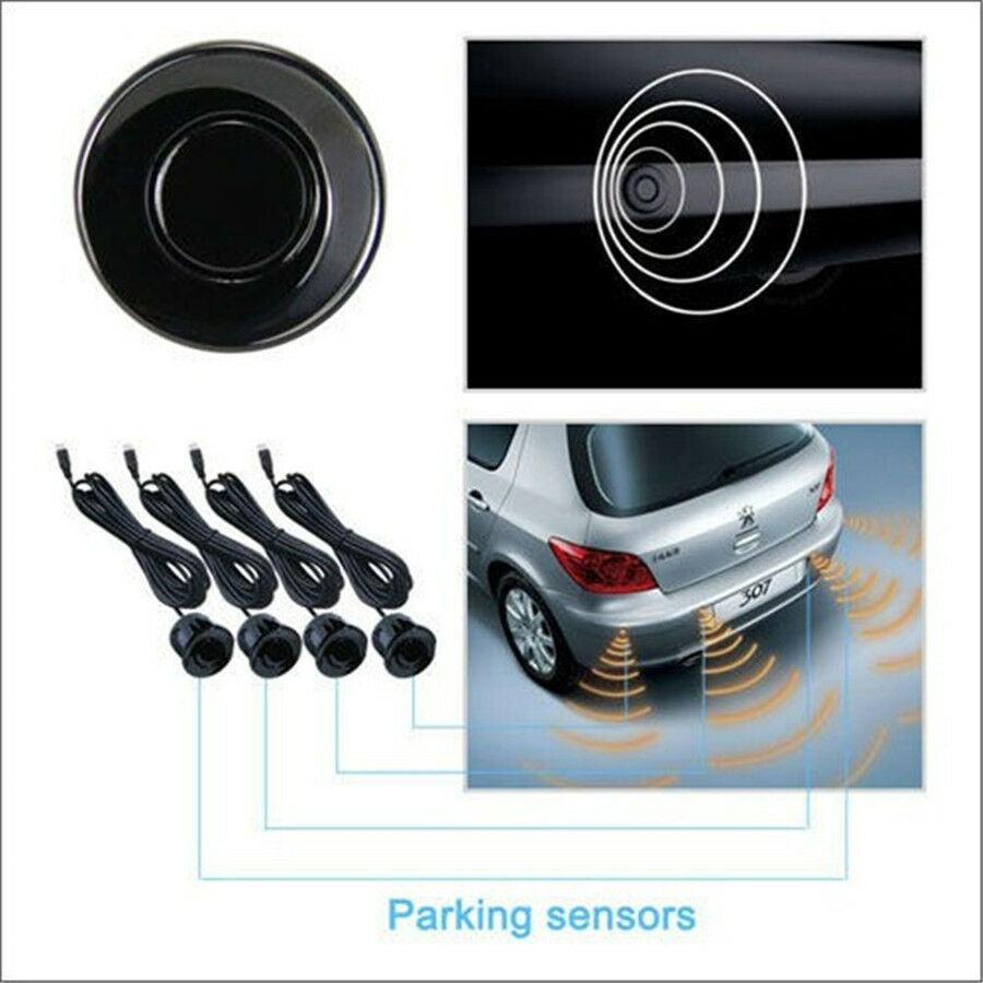 LED Display Human Voice Backup Radar Parking Sensor Monitor System Buzzer Alarm