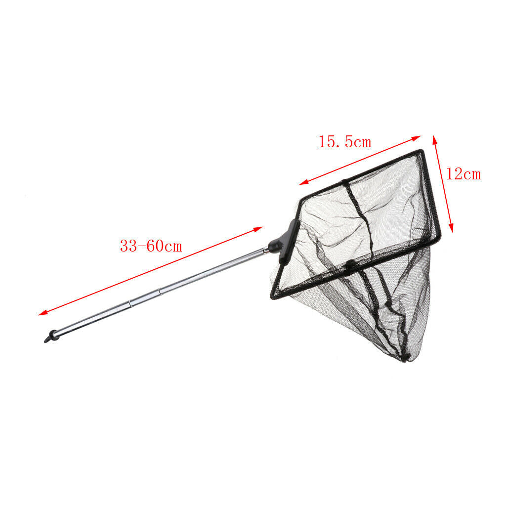 Pack Of 2 Fishing Net Extendable Durable Landing Net For Fish Tank Ponds, S & L