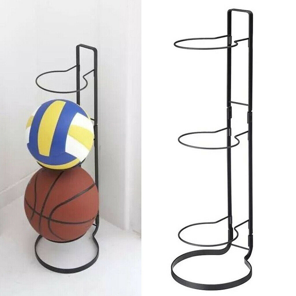 Metal Basketball Rugby Display Storage Rack Stand Sports Equipment Holder