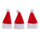 3 Pieces 1/12 Christmas Santa Claus Hat Scene Decor Art Supplies Accessory