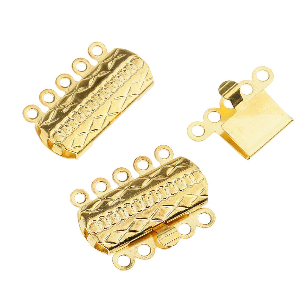 10 SET 5 STRAND CLASPS MULTI STRAND CLASP BEADING BRACELET NECKALCE JEWELRY