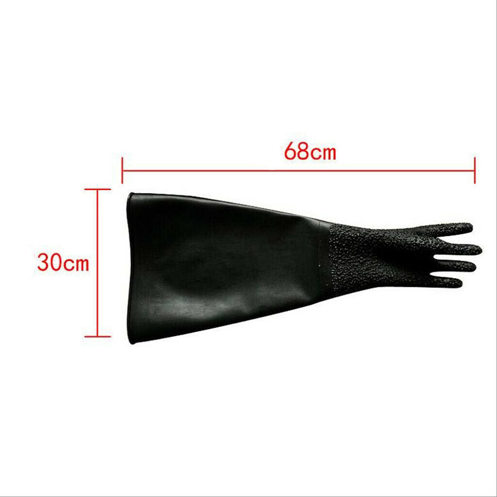 68cm Left Work Protective Gloves for Blasting Sand Blast Cabinet Industrial