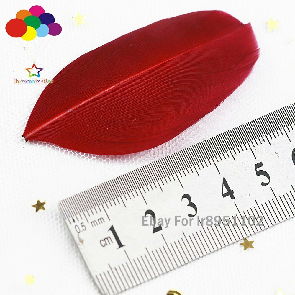 Natural Goose Feathers Colorful Dyed Wine red Millinery Feather Hat Round head