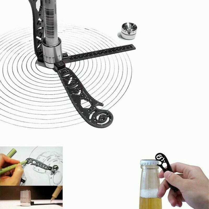 Versatile Ruler Mini Compass Protractor Combo