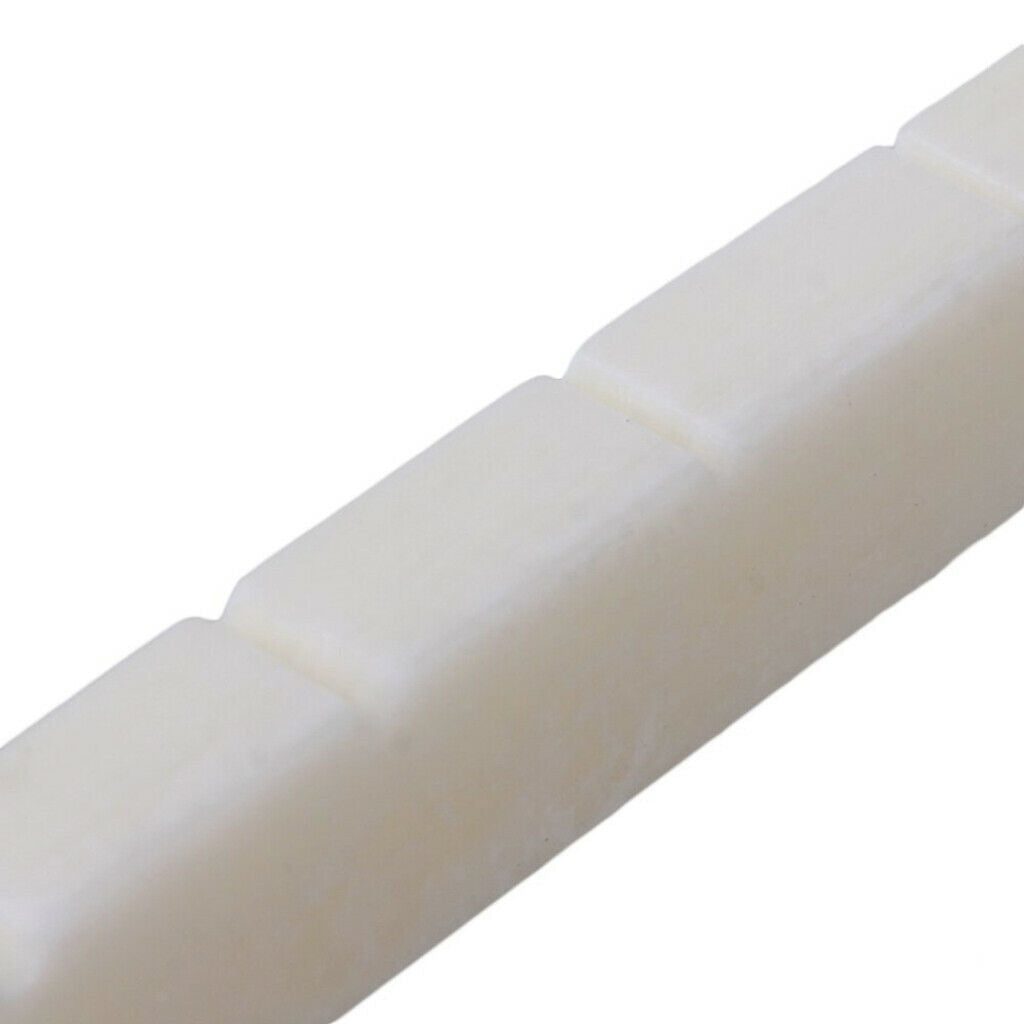 Replacement 1x White Cattle Bone Slotted Nuts White for 6-String Guitar Accs