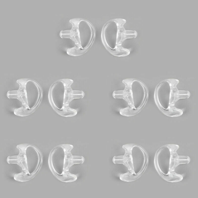 5Pair M Silicone Soft Earplug Earbud Fits Covert Acoustic Tube Earpiece White UA