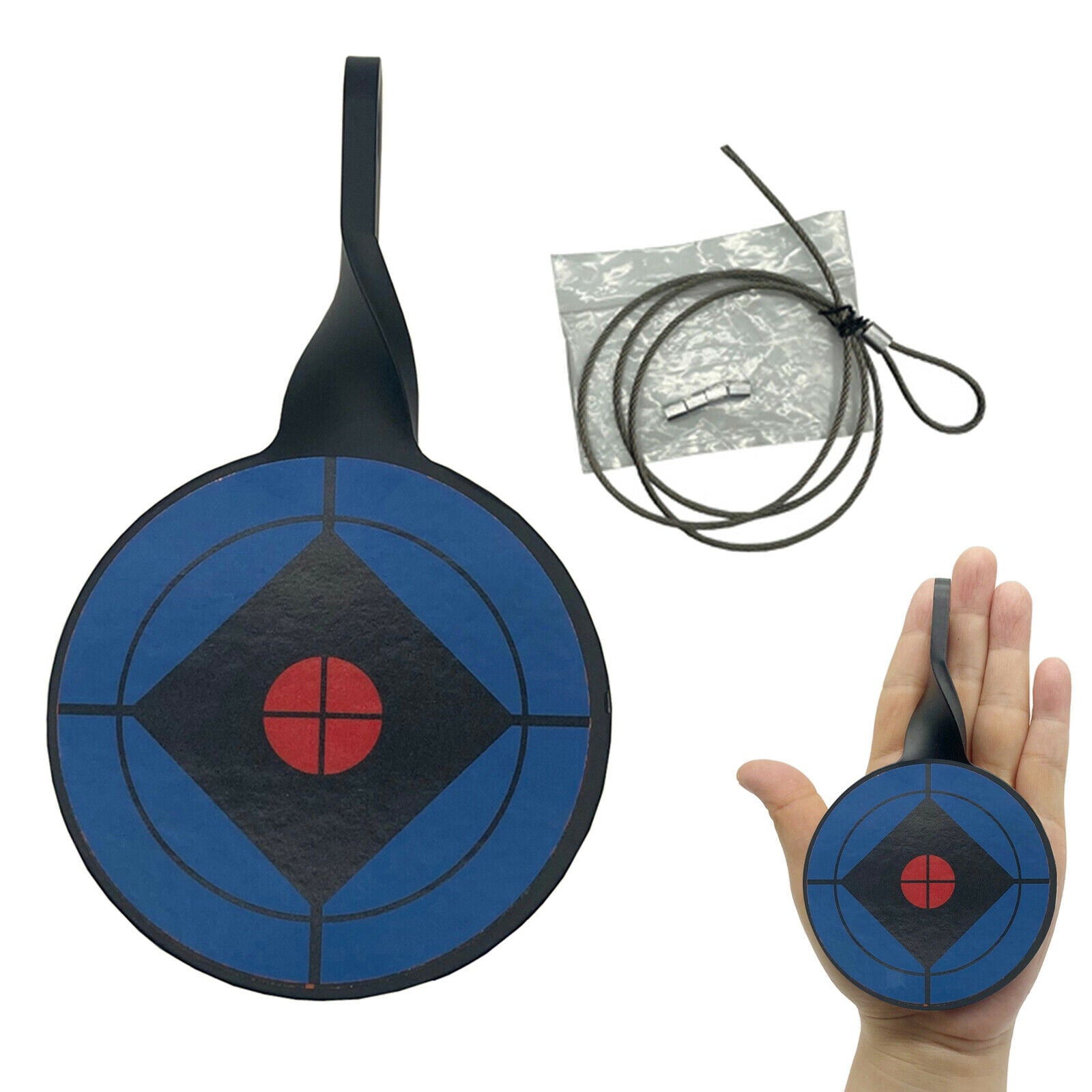 Steel Hanging Shooting Target with Steel Wire Rope with 10 Target Paper