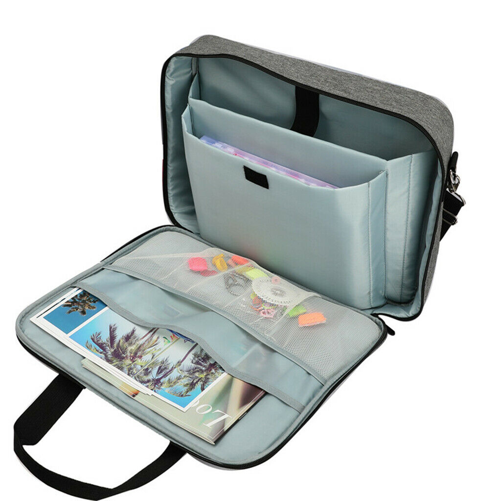 Embroidery Project Bag for Cross Stitch Storage Organizer Case w/ Inner Divider