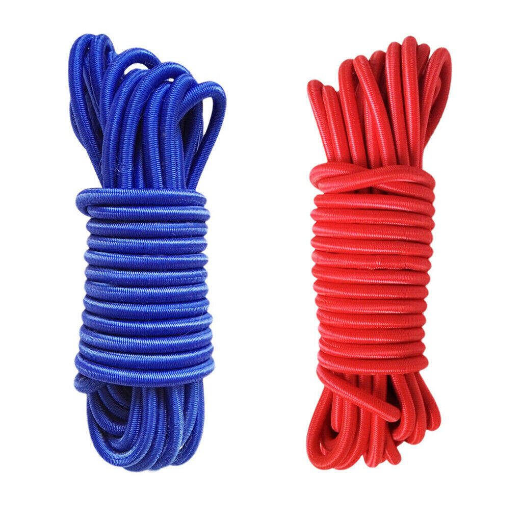 2pcs Bungee Cord Elastic Shock Cord Rope for Bungee Straps, Hammocks, Tie Downs,