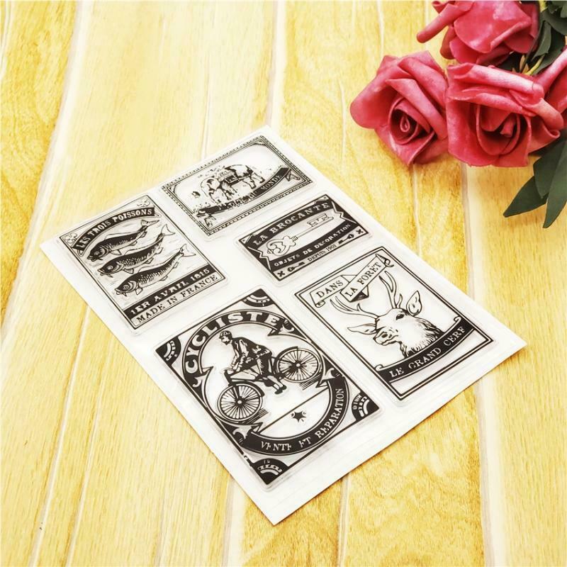 Retro Label Silicone Clear Seal Stamp DIY Scrapbooking Embossing Photo Album