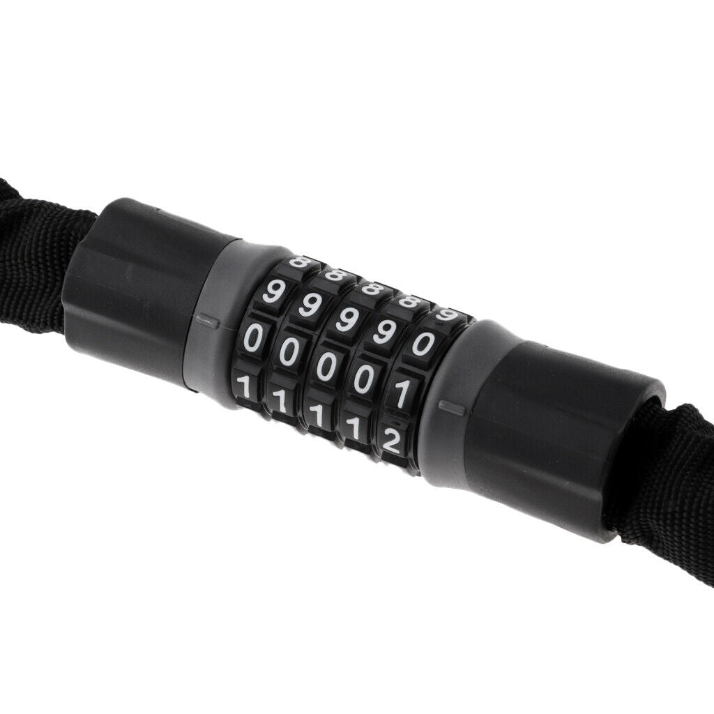 5 Digit Password Lock Cable Anti-theft Bikes Chain Lock MTB BMX Bike 60cm