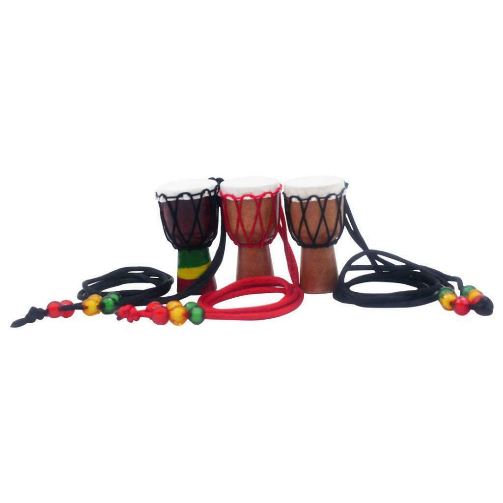 1Pc Ethnic Features Mini Djembe Pendant Necklace African Hand Drum Necklace