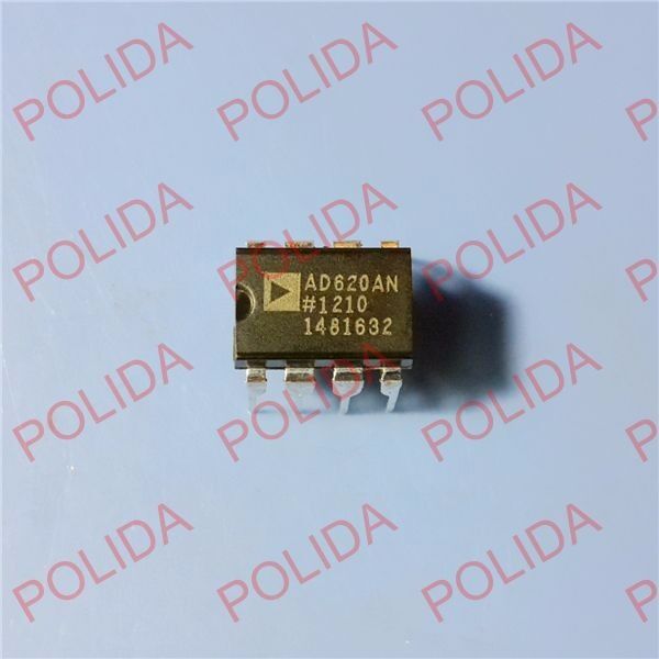 10PCS Instrumentation Amplifier IC ANALOG DEVICES DIP-8 AD620AN AD620ANZ