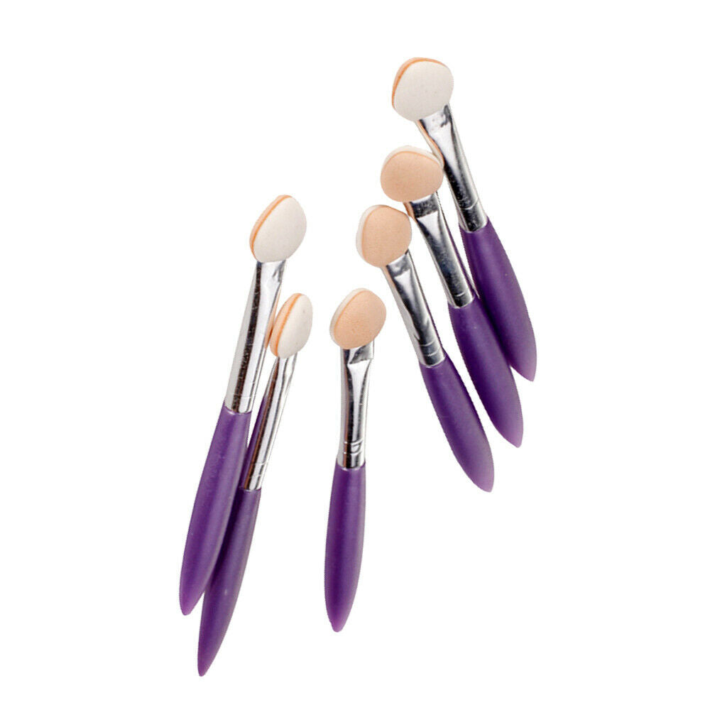 6 Pieces Disposable Portable Makeup Eyeshadow Eye Shade Sponge Brush Tools