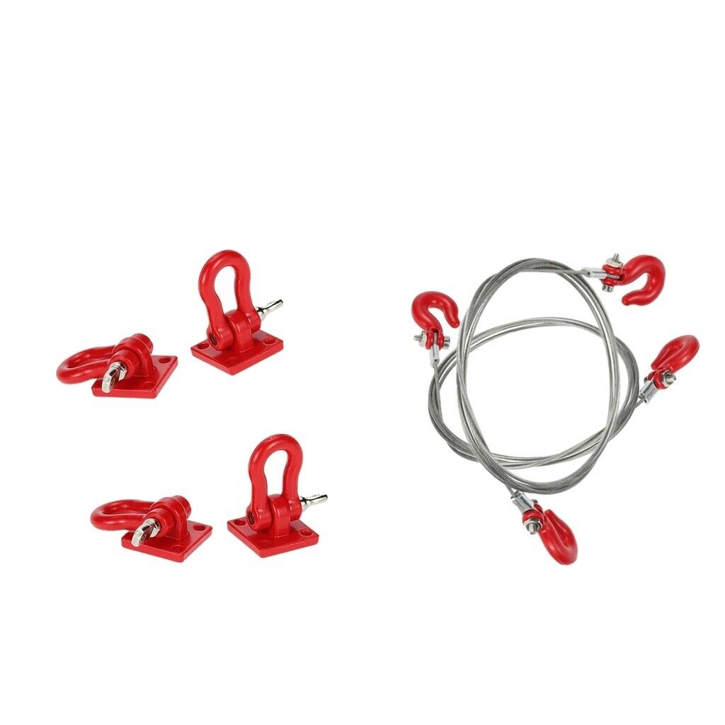 1/10 RC Car Tow Hooks + Shackles Simulation Rescue Parts for   D90 D110