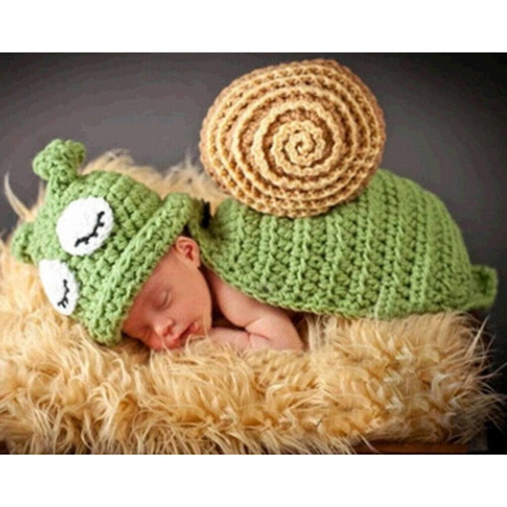 2 Pieces Costume Crochet Outfits Photo Clothing Baby Girls Boys Cute Photograph
