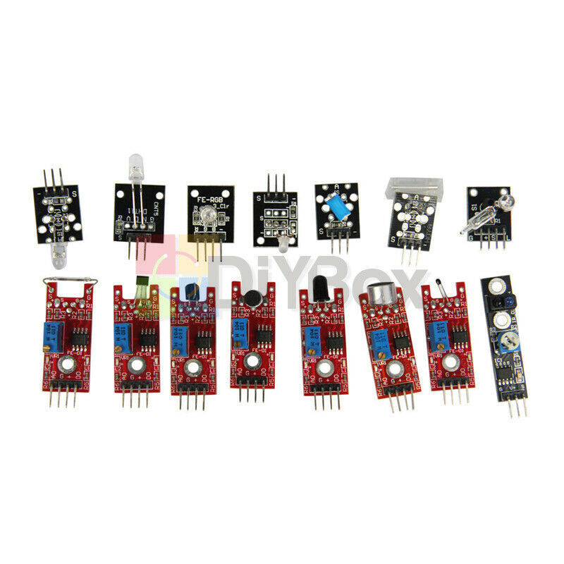 37 in 1 Sensor Module Kits + For Arduino Mini USB UNO R3 ATmega328P CH340 Board