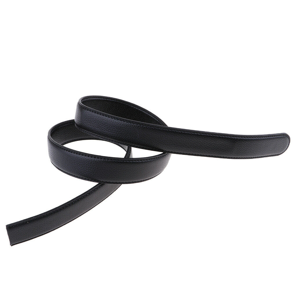 Men's Black Ratchet Replacement Belt Dress Belt without Buckle 1 3/8" 120cm