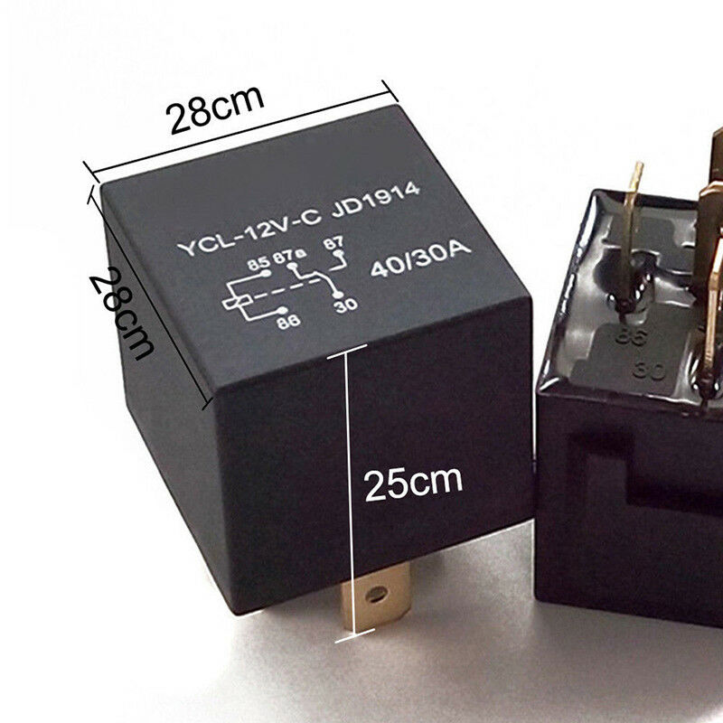 1X DC 12V Car SPDT Automotive Relay 5 Pin 5 Wires Harness Socket 30/40 Am.l8
