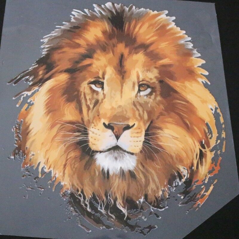 Lion Clothes Patches DIY Printing Iron On Appliques Heat Transfer Stickers Decor