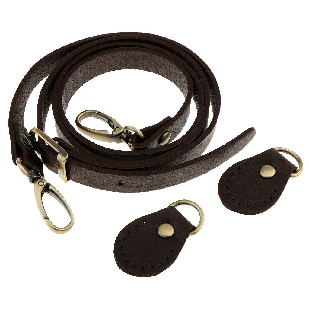 2pcs Adjustable  Leather Shoulder Bag Strap Handle Replacement