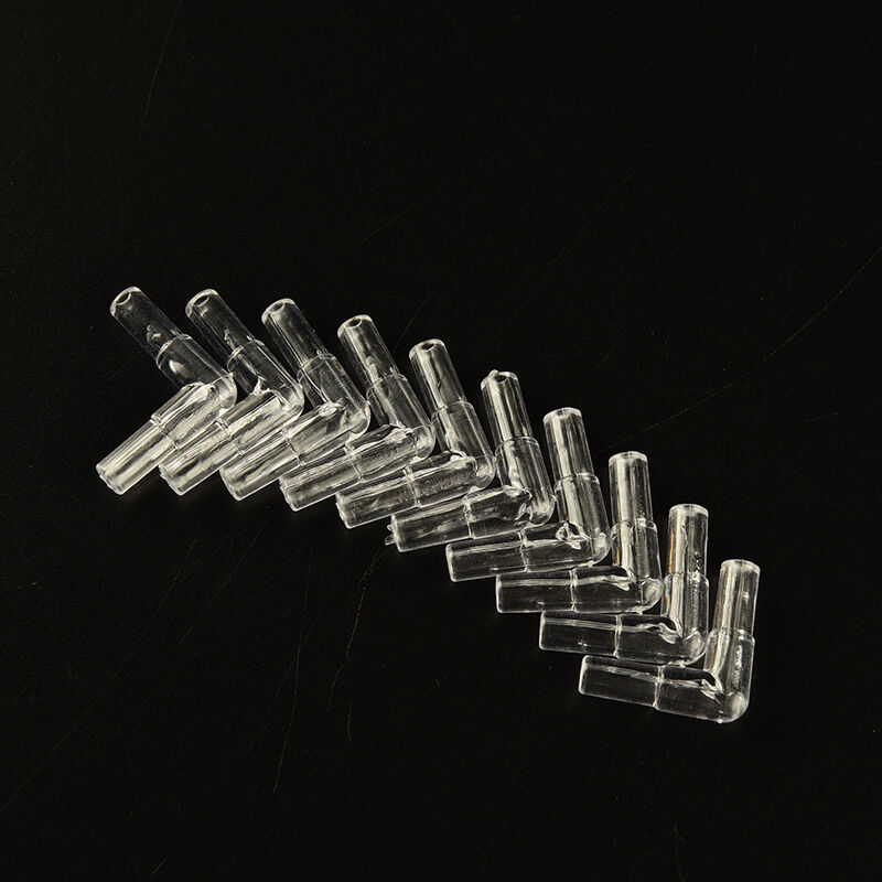 10pcs Clear Elbow Connector Fish Tank Aquarium Air Line Tubing Connecto.l8