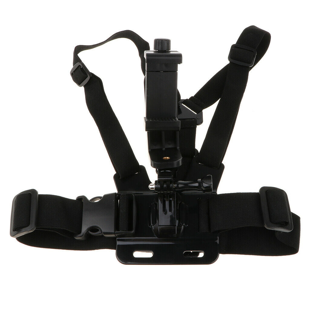 Chest Adjustable Harness Strap Outdoor Holder with Clip for Smartphone