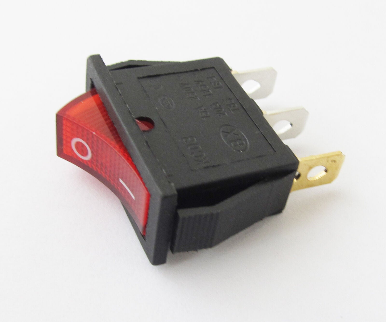 5pcs KCD3 Red Button On-Off 3Pin DPST Boat Car Rocker Switch 15A/20A 250V/125VAC