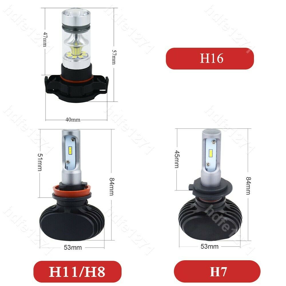 6X White LED Headlight Fog Light Bulb Upgrade Combo Replace fit GMC Acadia 07-12