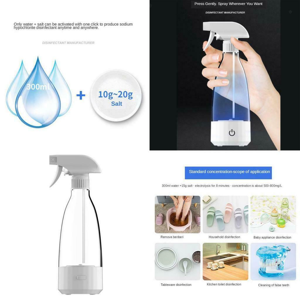 Disinfectant Dispenser 350ML Spray Bottle Transparent