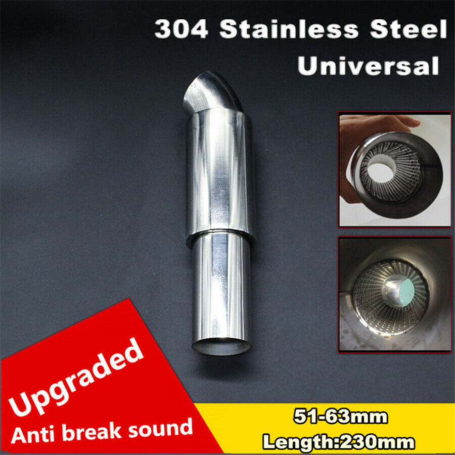 Chrome Universal 2" In/Out Exhaust Muffler / Resonator Stainless Steel Car SUV