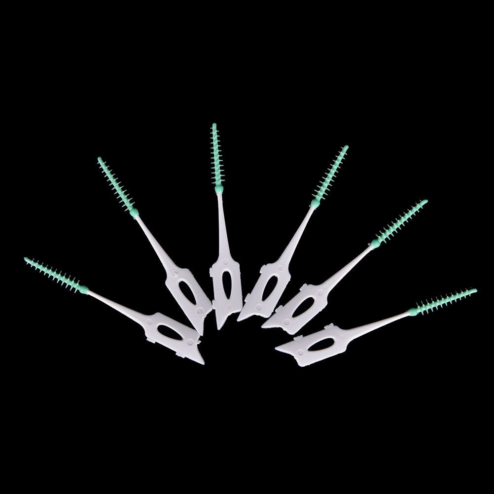 20x Clean Tooth Floss Head Hygiene Dental Plastic Interdental Brush Tooth.l8