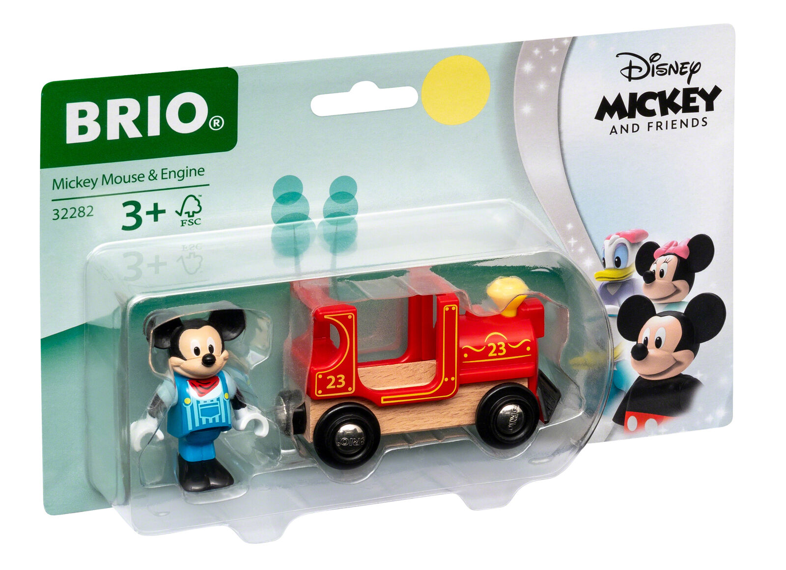 32282 BRIO Disney Mickey Mouse & Engine Set Wooden Train Track Age 3 Years+
