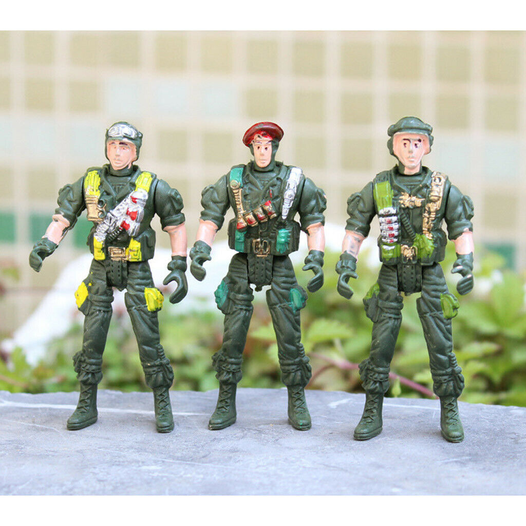 10pcs Plastic   Army Action Figures Set 9cm Special Force Soldiers