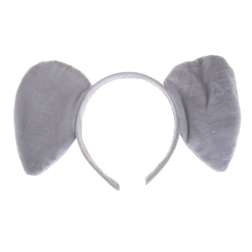 3Pce/set Elephant Animal Zoo Headband Ears Bow Tail Fancy Dress For Kids G.l8