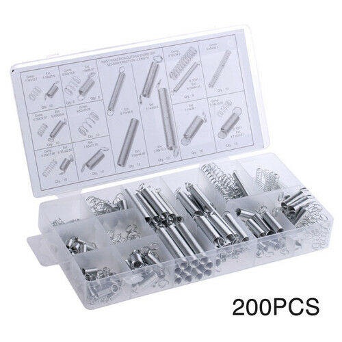 200Pcs Metal Extension Spring Compression Spring Set of 20 Specifications