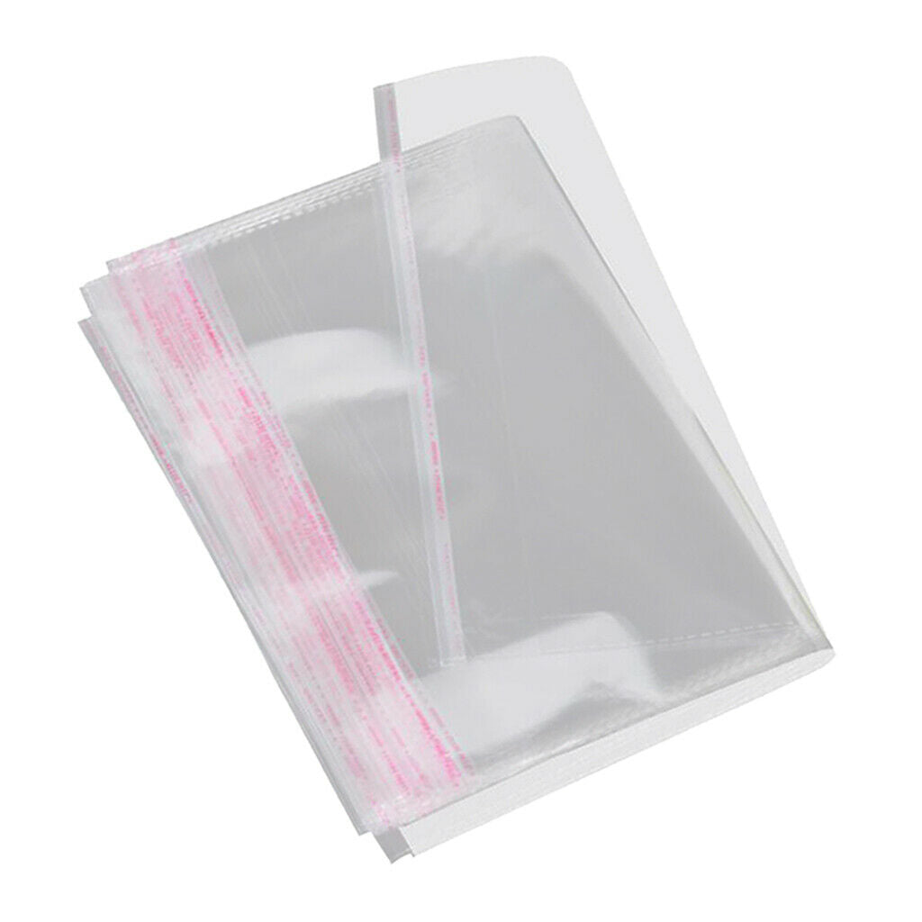 100x 20x30cm Clear Resealable Cello \/ Cellophane Bags for Soap Clothing T-shirt