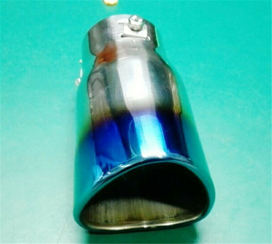 63mm Inlet Dia Blue Burn Heart Shaped Car Exhaust Pipe Muffler Tip Creative Gift