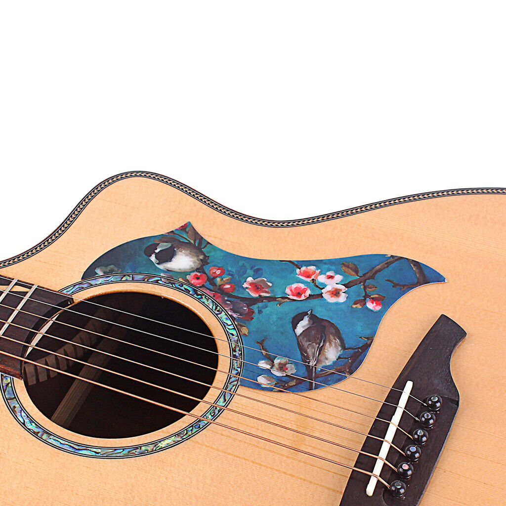 Folk Acoustic Guitar Pickguard Scratch Plate Accs Flower and Bird Painting