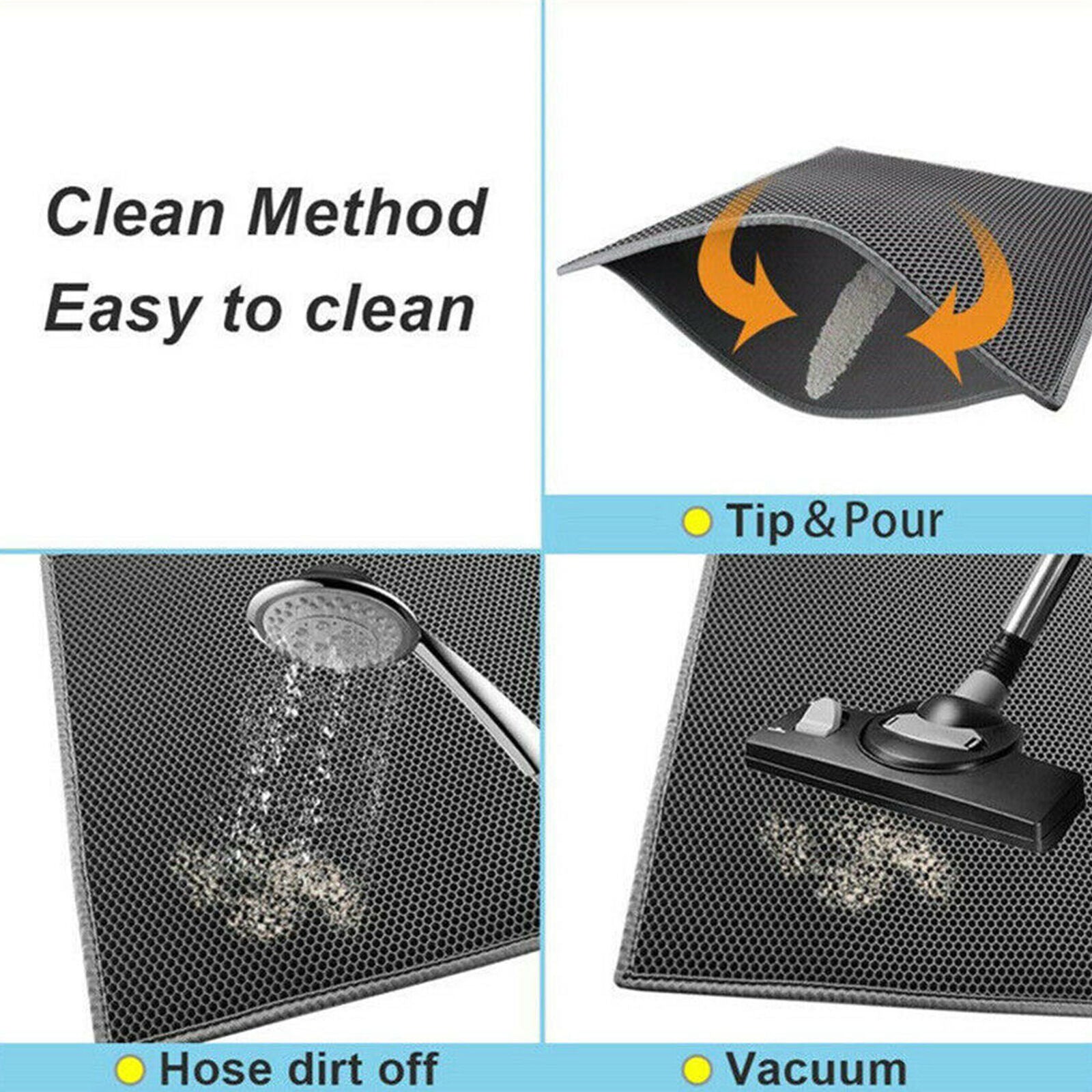 Double-Layer Cat Litter Mat Trapper Foldable Pad Pet Rug EVA Foam Rubber
